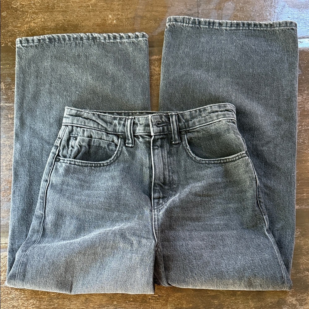 Alexander Wang "Drill" Denim X Charcoal flare leg Jeans